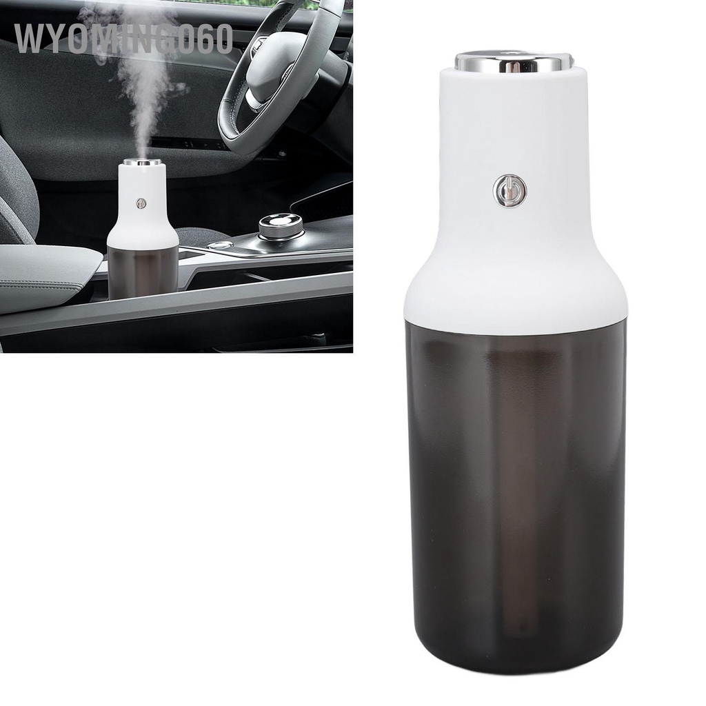 Wyoming060 Máy tạo độ ẩm không khí mini di động cho ô tô chạy bằng USB đa năng với đèn LED xung quanh 300ml