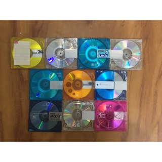 Bộ 10 Đĩa Trắng MD Mini Disc nhiều màu không hộp ngoài