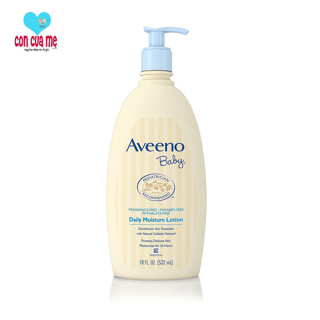 [Date 12-2022] Sữa dưỡng ẩm Aveeno Baby Daily Moisture Lotion Fragrance Free 532ml