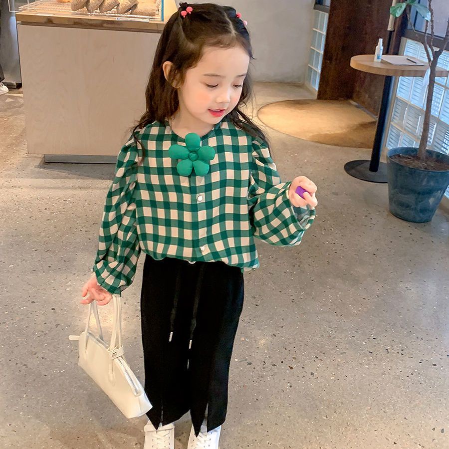 Áo Sơ Mi Tay Dài Thời Trang Hàn Quốc 2022 Cho Bé Gái