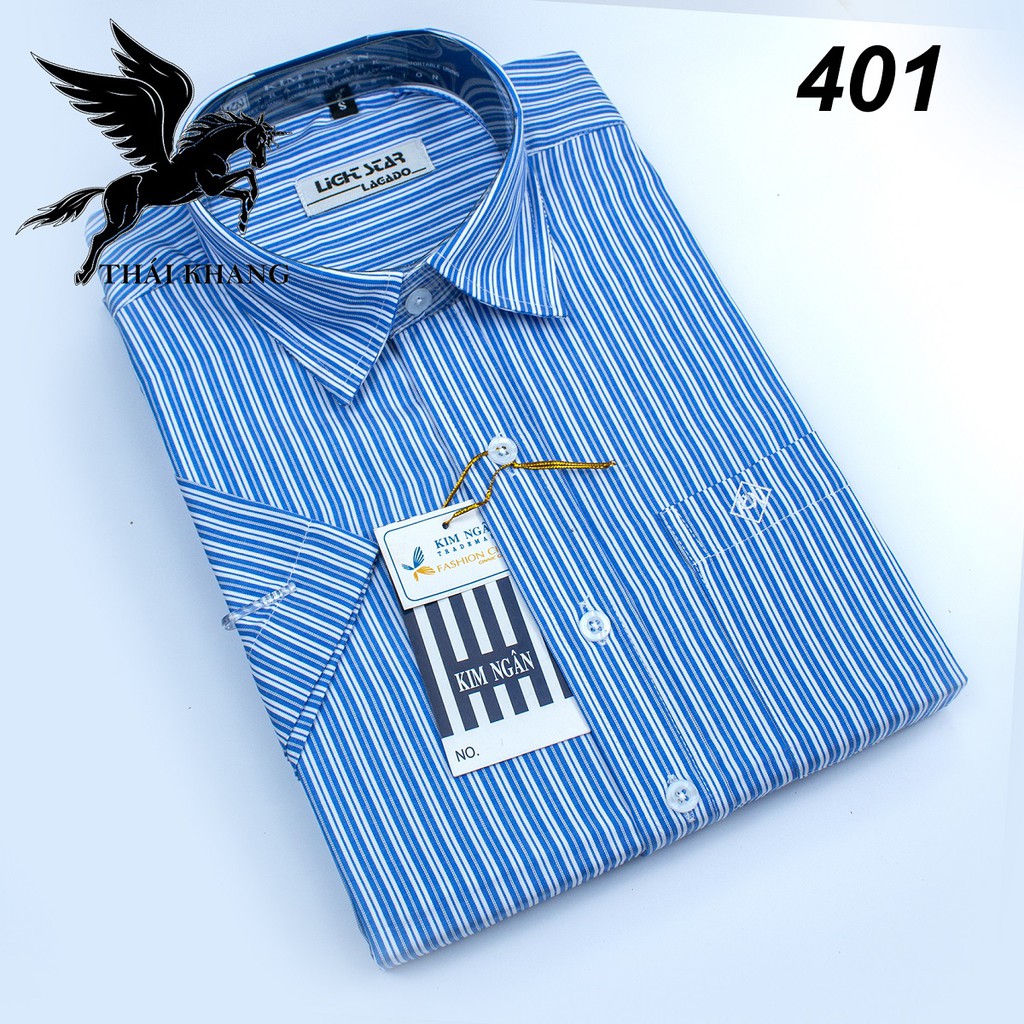 Áo sơ mi nam ngắn tay công sở vải COTTON MÁT mềm loại áo sơ mi ngắn tay sọc caro đóng hộp cao cấp SN2 | BigBuy360 - bigbuy360.vn