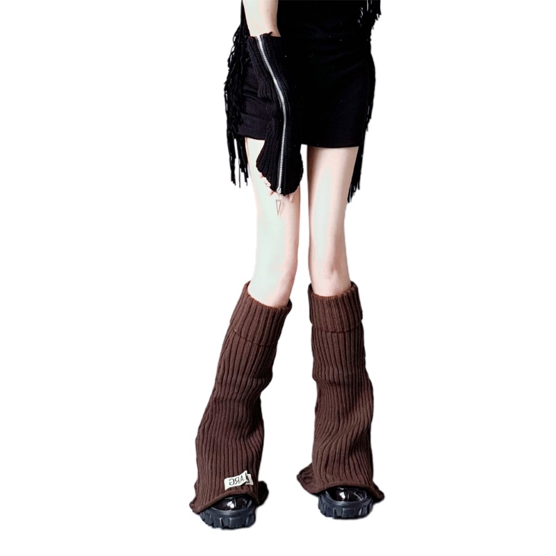 Vớ Dài Dệt Kim In Chữ Phong Cách Gothic Punk Lolita Nhật Bản Giữ Ấm Chân Cho Nữ