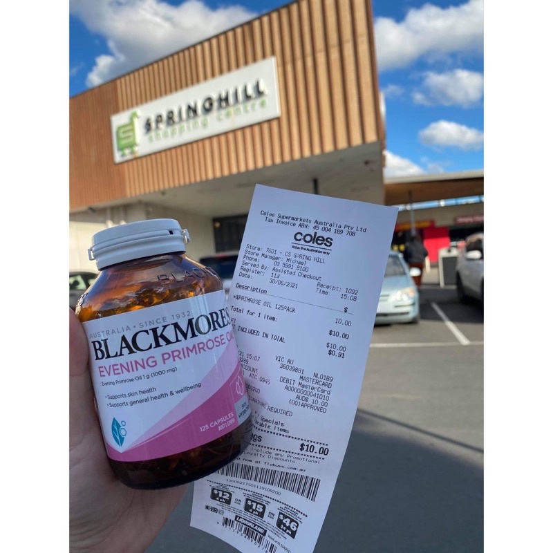 Viên uống tinh dầu hoa anh thảo Blackmores evening primrose oil ngừa mụn làm đẹp da