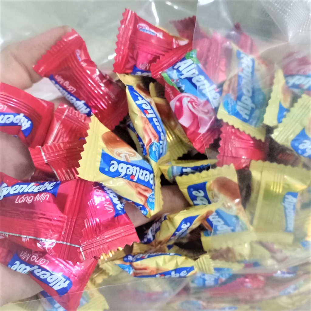 Gói 2Kg (660 viên) Kẹo Alpenliebe Vị Sữa Caramen &amp; Dâu Kem (NCFOOD)