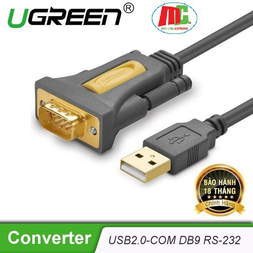 Cáp Chuyển USB 2.0 To Com RS232 UGREEN 20222 Dài 2M - Hàng