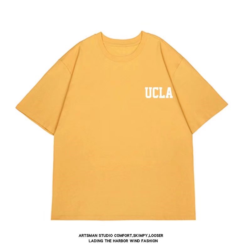 Áo Thun Tay Ngắn Dáng Rộng Cổ Tròn In Chữ Thời Trang Mùa Hè Cho Nam Và Nữ