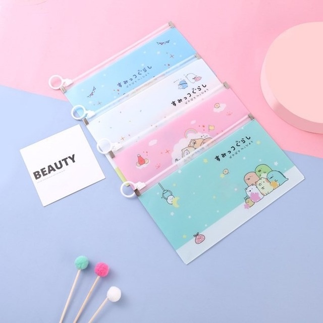 Set 4 túi đựng khẩu trang chống bụi chống ẩm có khóa kéo tiện dụng