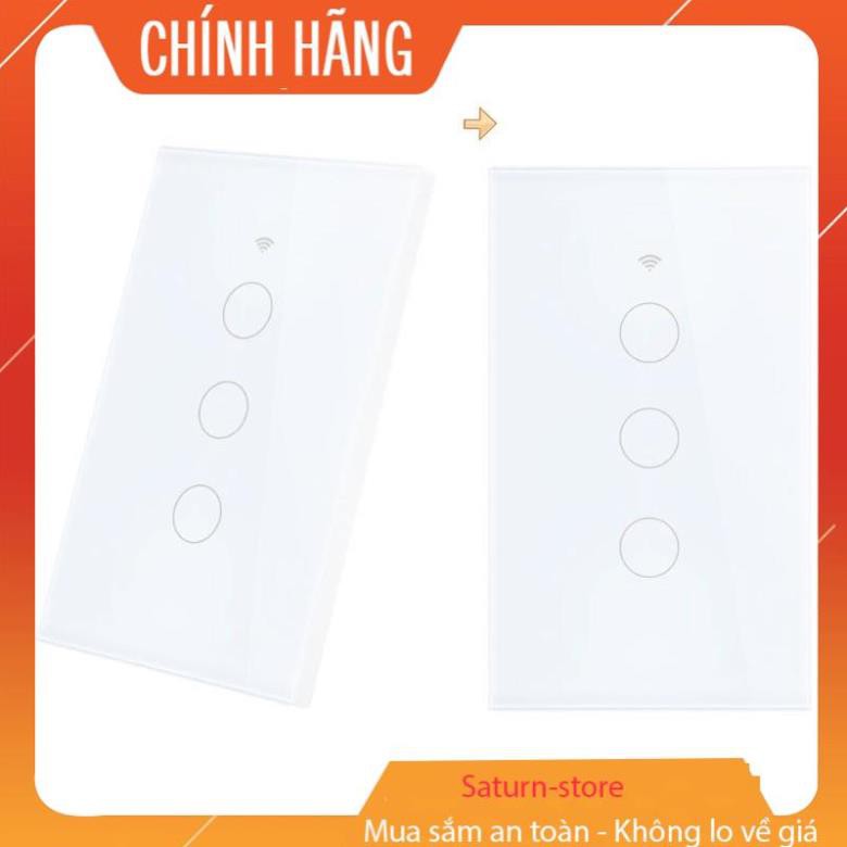 Công tắc cảm ứng, Công Tắc wifi Điều Khiển Cảm Ứng TUYA 2, 3, 4Nút Ấn (Wifi + RF433) - Tương thích IOS &amp; Android