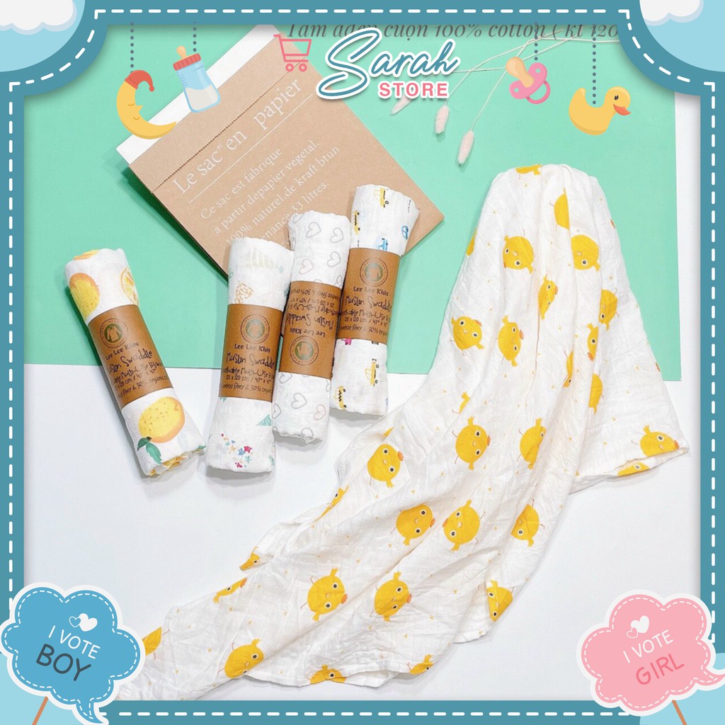 khăn xô tắm Muslin Swaddle Organic cotton