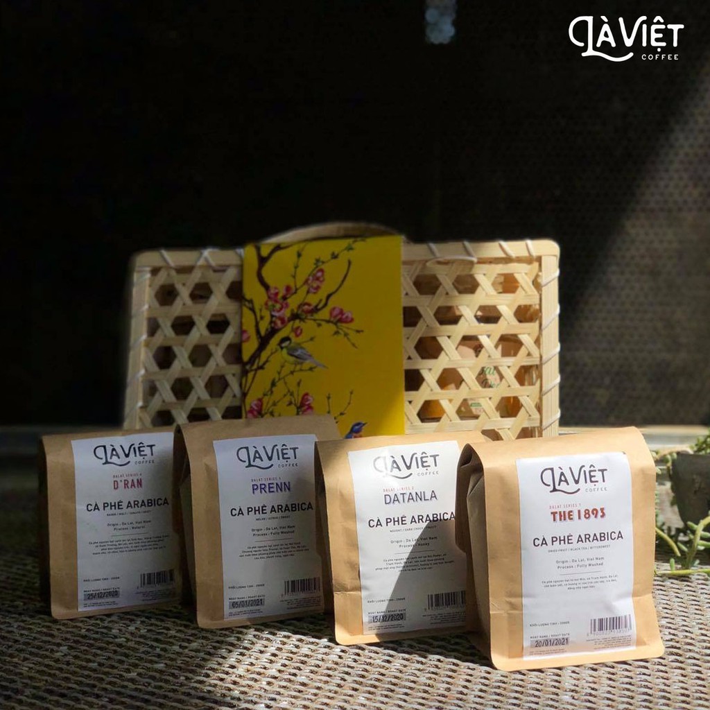 Cà Phê Nguyên Hạt LÀ VIỆT, Chuyên Dụng Pha Thủ Công, Đà Lạt Series 100% Arabica 250gr Vị Thanh Nhẹ