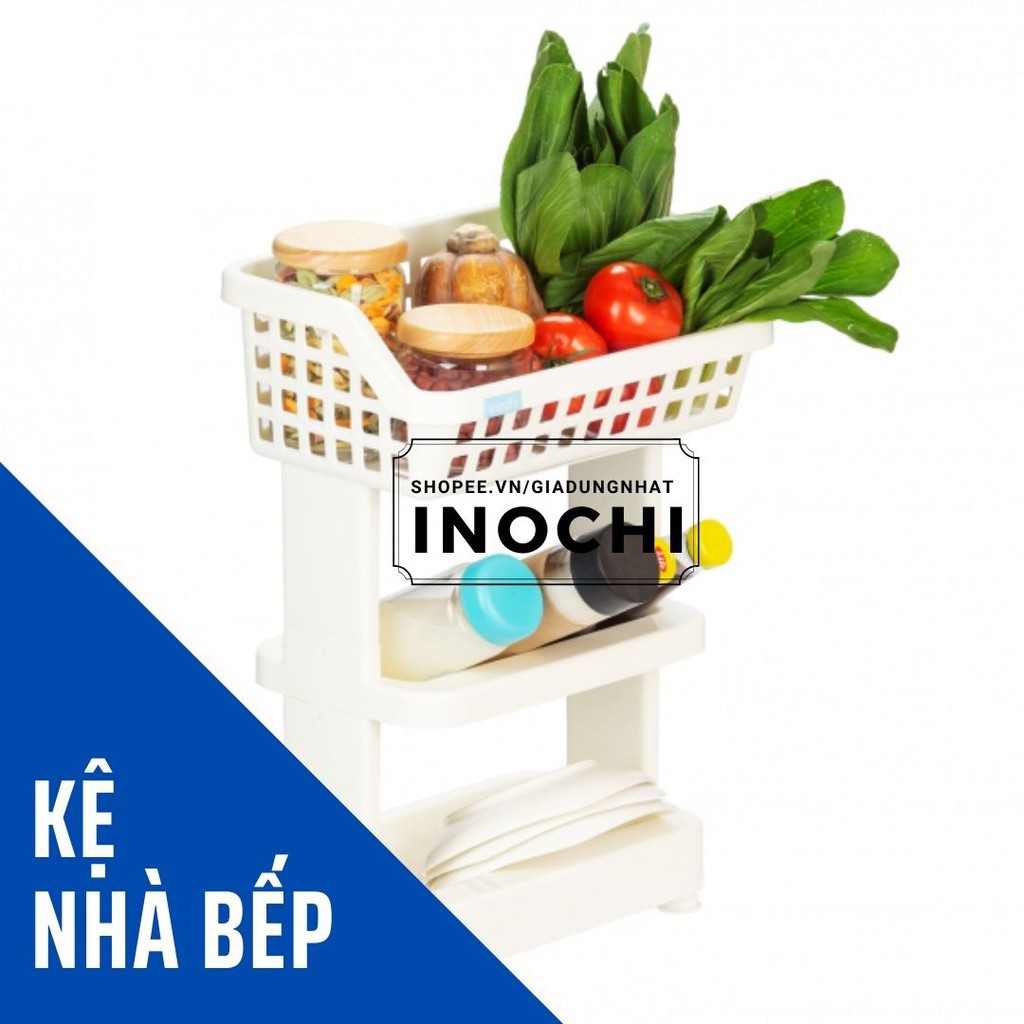 Kệ Bếp Nhựa Nhật Bản Chính Hãng 3 Tầng Loại Lớn Thông Minh Dùng Đựng Gia Vị Nhà Bếp, Giá Để Đồ Nhà Tắm Rất Chắc Chắn