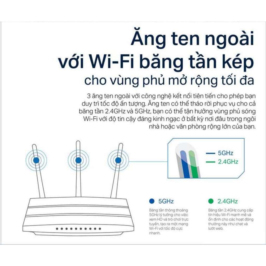 TP-Link AC 1750Mbps Gigabit 10/100/1000Mbps Bộ Phát Wi-Fi Băng tần kép - Archer C7 - Hàng Chính Hãng | BigBuy360 - bigbuy360.vn