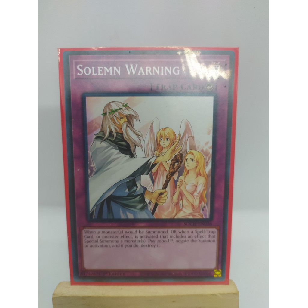 Thẻ Bài Yugioh |Solemn Warning - SDCH-EN036 - Common 1st Edition | By Tuấn