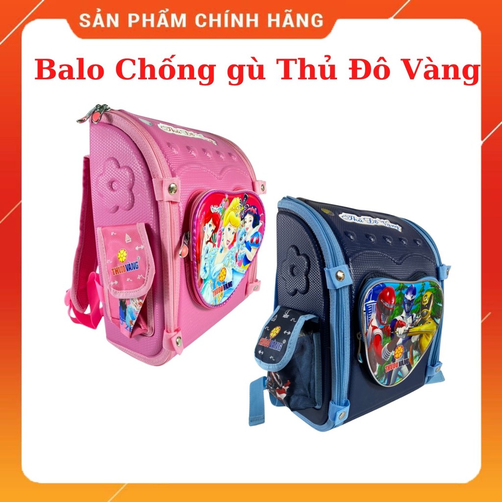 Balo chống gù học sinh tiểu học Thủ Đô Vàng BL175