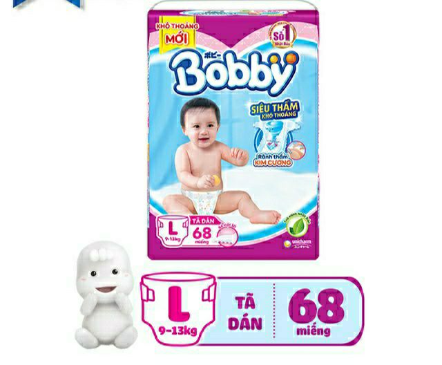 Tã dán bobby M76 L68 XL62 mẫu mới