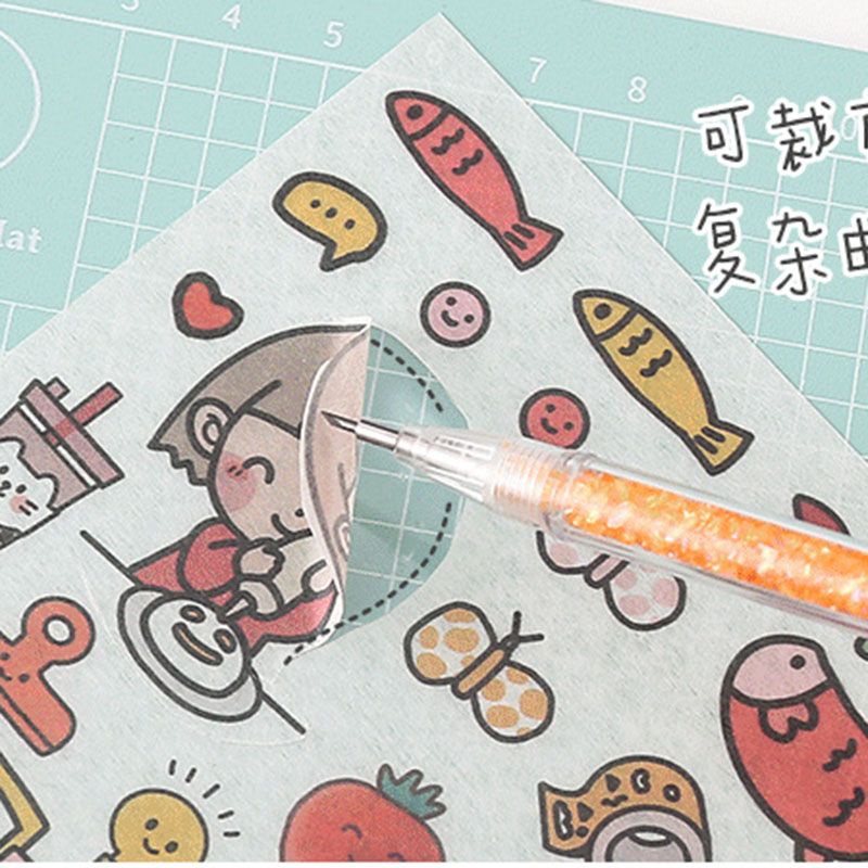 Bút cắt giấy , sticker , washi tape nhiều màu sắc