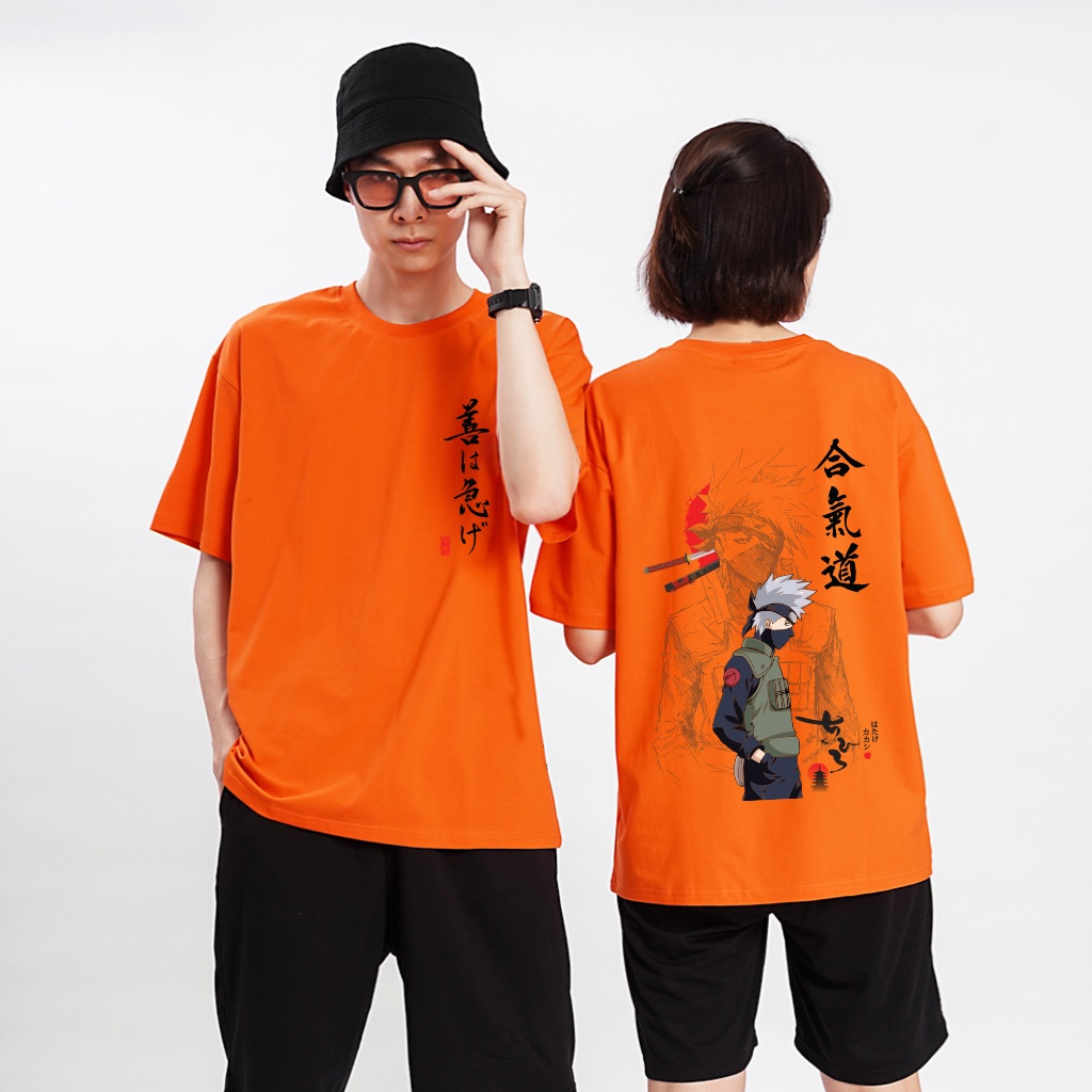 Áo thun Naruto thiết kế riêng, Áo phông unisex cotton mát mịn thấm hút mồ hôi cho mùa hè