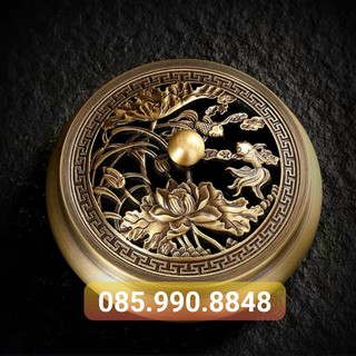 Lư xông trầm hương, Lư đốt trâm cao cấp chất liệu đồng nguyên khối - LH21