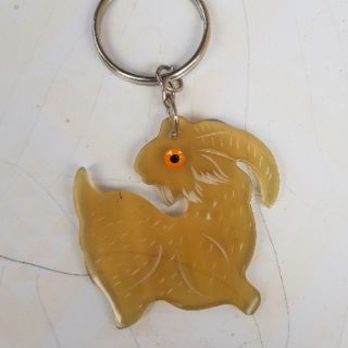 Móc khóa sừng chạm khắc hình 12 con giáp