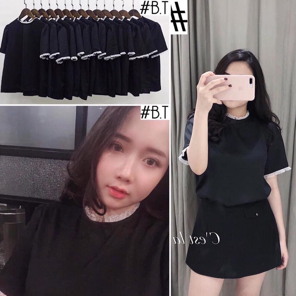 SÉT ÁO VIỀN REN KÈM CHÂN VÁY A CHO NỮ