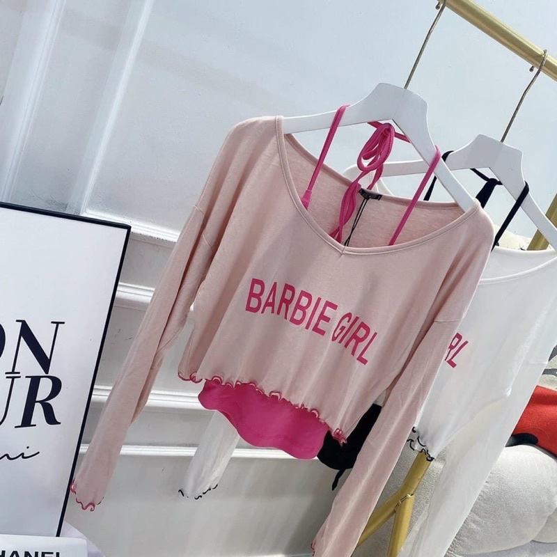 Set áo yếm cặp babie girl alohashop91 2 màu trắng, hồng