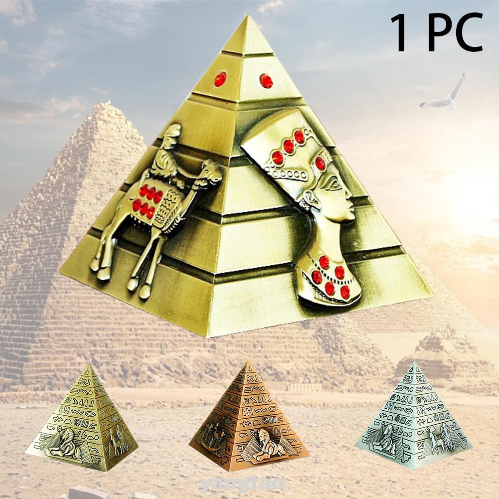 Mô Hình Kim Tự Tháp Ai Cập Bằng Kim Loại Trang Trí Bàn Làm Việc