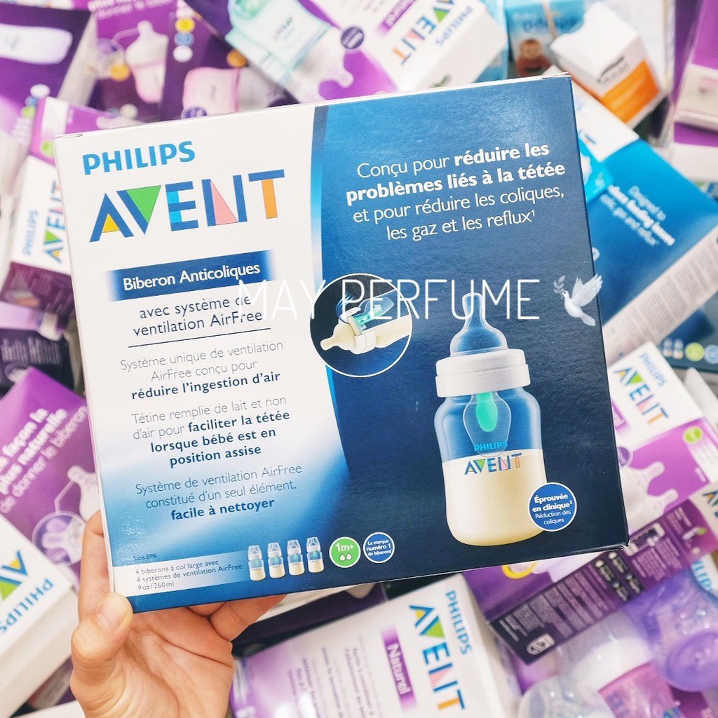 Bình sữa chống đầy hơi Philips Avent với Van giữ sữa AirFree 125ml / 260ml / 330ml