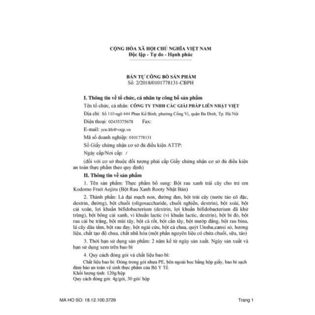 BỘT RAU XANH AOJIRU ROOTY NHẬT BẢN