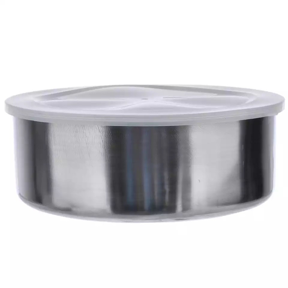 Bộ 5 hộp lạnh inox -Bộ 5 hộp inox kèm nắp nhựa đựng thức ăn tủ lạnh giúp bảo quản thực phẩm tối đa