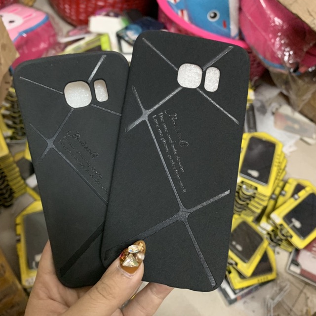 Samsung S7 S7edge S6 S6edge S6edge plus - ốp lưng đen vân dẻo chất nhám