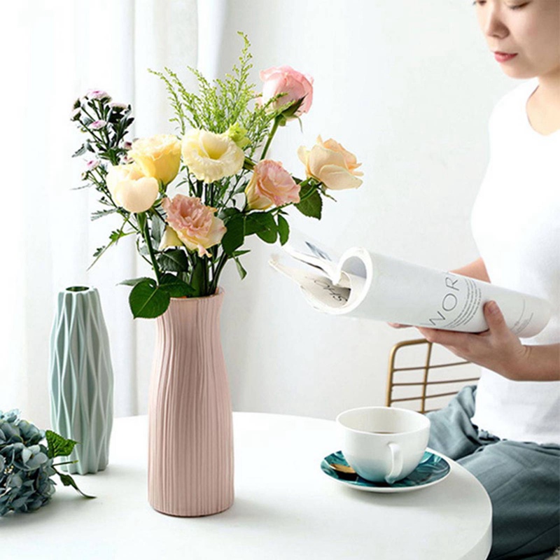 Chậu hoa nhựa trang trí nhà phong cách Bắc Âu