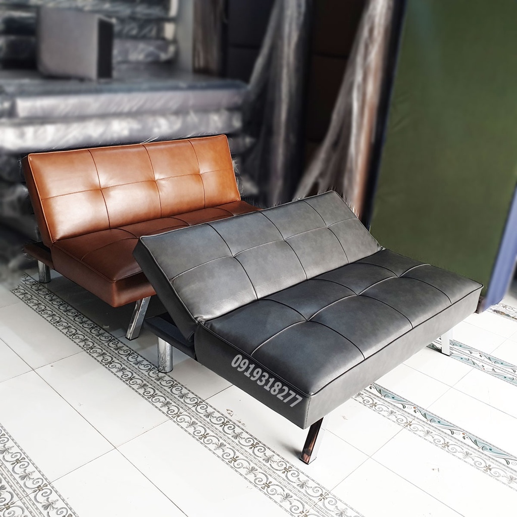 Ghế Sofa Bed Ngắn 1m2 Hàng Xuất Khẩu Chân inox - Ghế Sopha Giường Đa Năng Nhỏ Gọn Mini