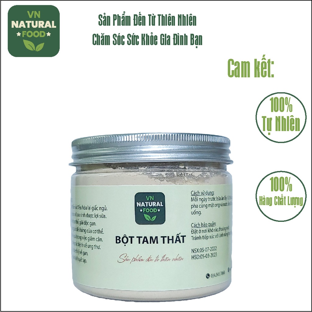 Bột Tam Thất Bắc Chuẩn Hàng Loại 1