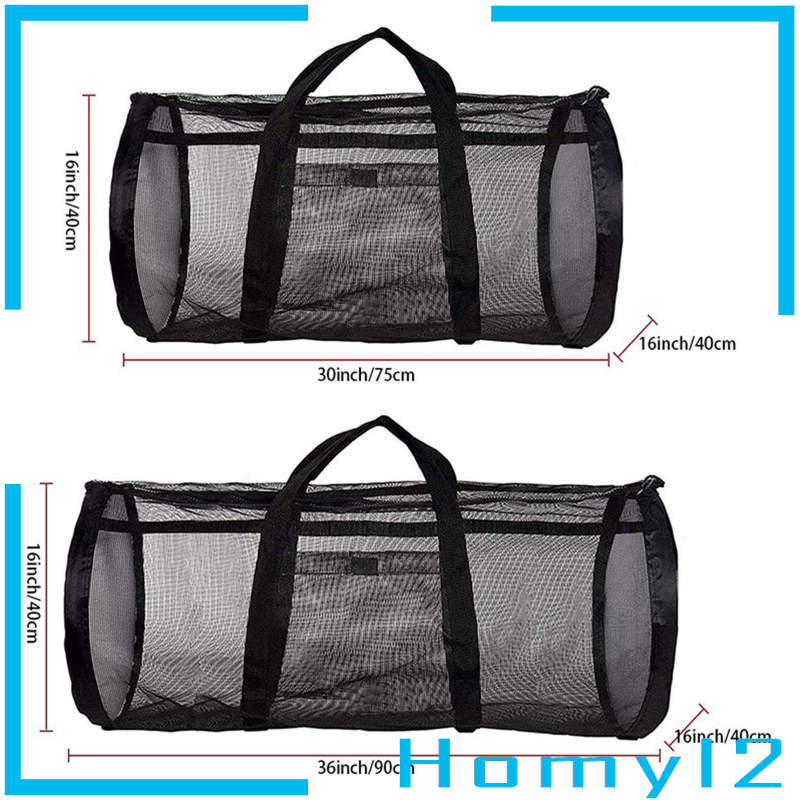 [HOMYL2]Black Mesh Beach Bag and Totes Extra Large Beach Bag with Zipper Oversized Big Beach Storage Bag for Towels Beach Toys Family Pool Trip Home Organizer