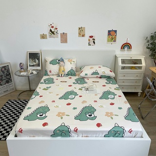 Ga Trải Giường Cotton Poly 1M2 1M6 1M8 Khủng Long Đi Bộ - HappyBedding