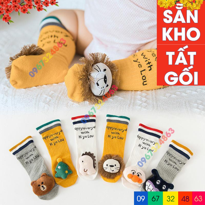 SET 3 ĐÔI TẤT GỐI HÌNH THÚ 3D CỰC ĐÁNG YÊU CHO BÉ