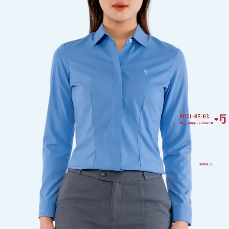 THÁI HOÀ CHÍNH HÃNG Áo sơ mi 9021 tay dài sang trọng đẳng cấp siêu đẹp