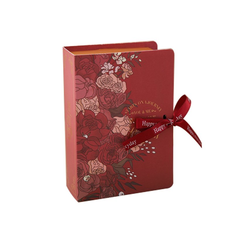 Hộp đựng quà, hộp đựng trang sức, cài áo  tự gấp họa tiết ROSE