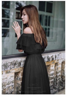 Đầm Maxi Voan trễ vai