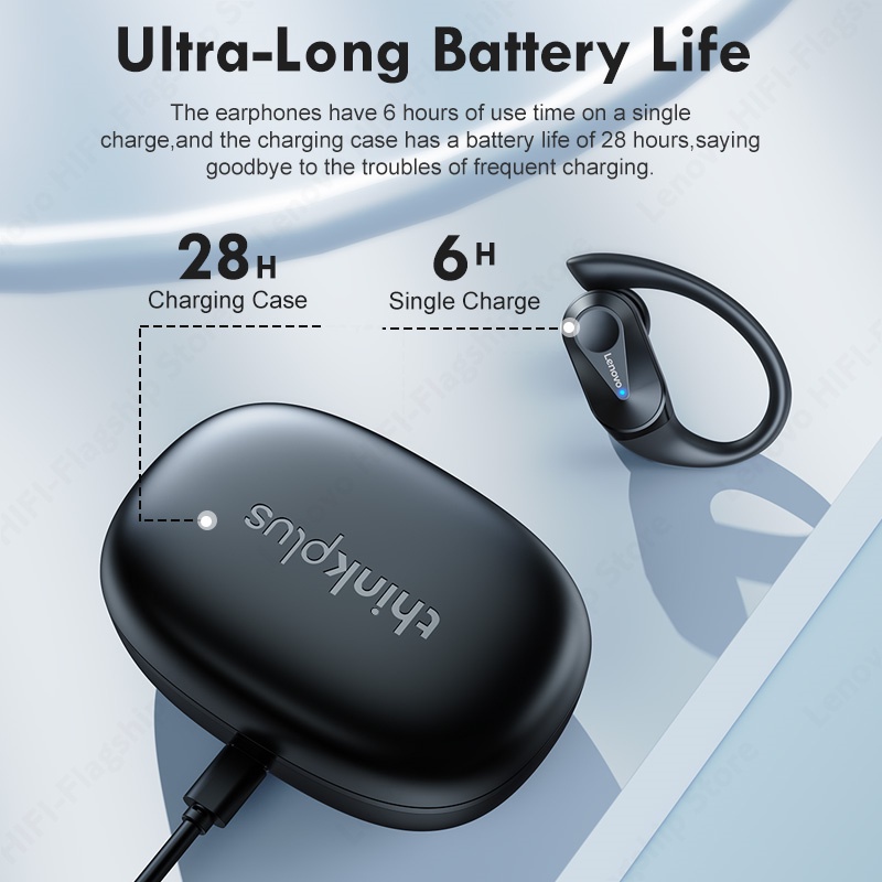Tai Nghe Không Dây Bluetooth 5.3 Chống Nước Giảm Tiếng Ồn Có Mic Cho Điện Thoại Thông Minh Lenovo LP75 TWS