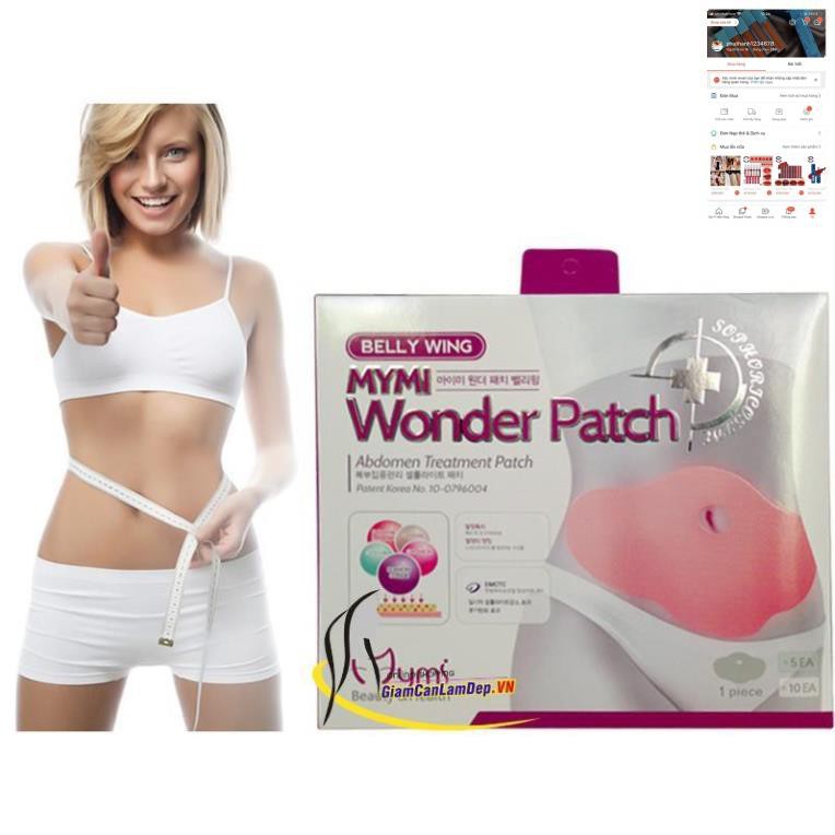 GIẢM Miếng dán tan mỡ bụng MYMI Wonder Patch Hàn Quốc (Hộp gồm 5 miếng)