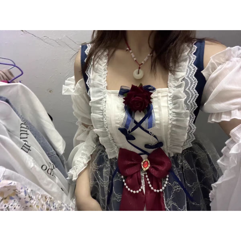 Đầm Cưới Đính Hoa Tuyết Phong Cách Lolita Xinh Xắn