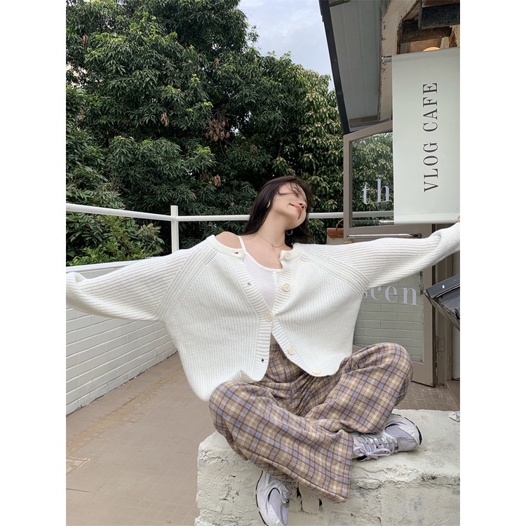 Áo khoác cardigan dệt kim dài tay 2 cách mặc thời trang mùa thu phong cách Hàn Quốc cổ điển cho nữ | BigBuy360 - bigbuy360.vn