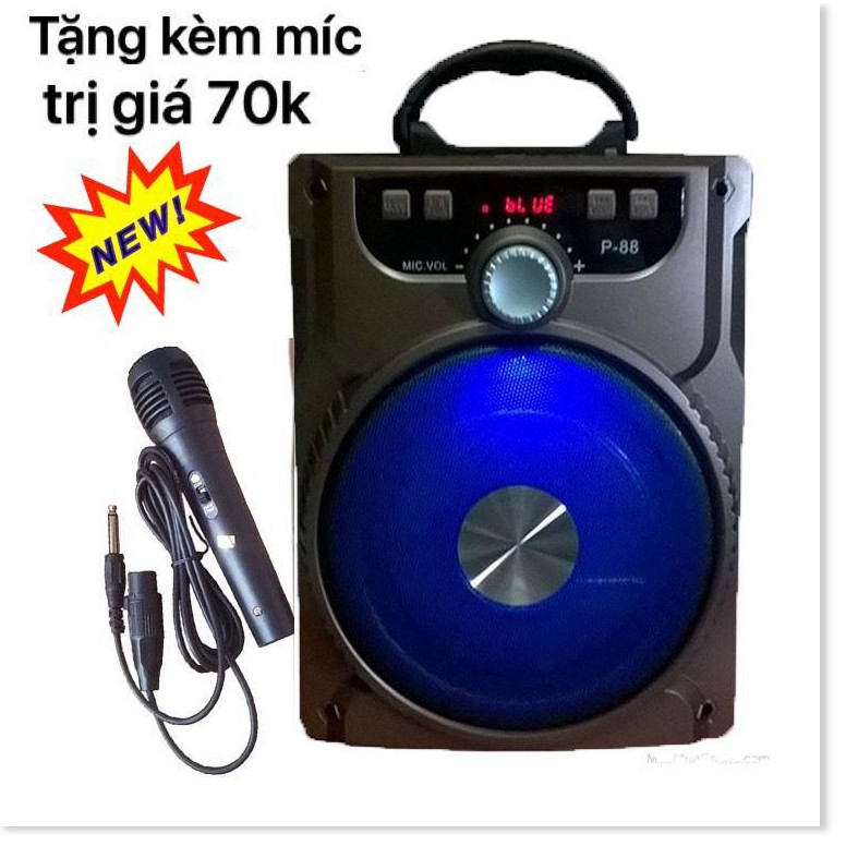 Loa Kéo Bluetooth P88 P89 KIOMIC Tặng Micro Hát Karaoke Cực Hay-Bảo hành 1 đổi 1(Có Hàng Nhiều)