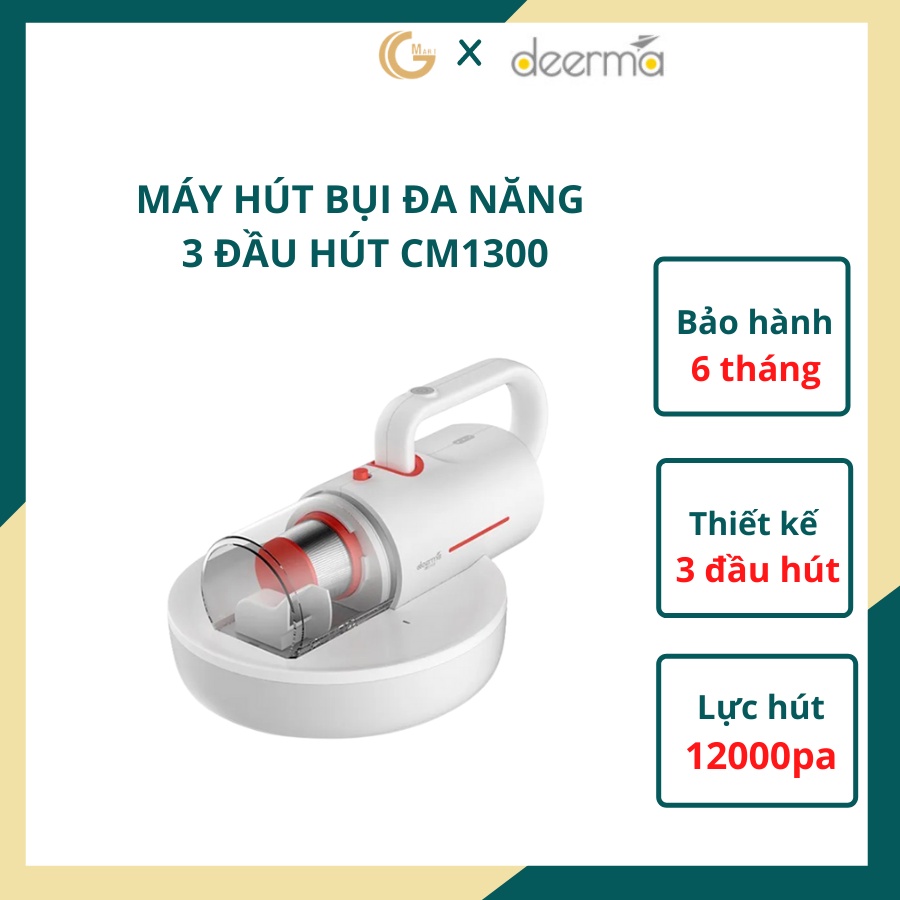 [Mã ELHA22 giảm 6% đơn 300K] Máy hút bụi giường nệm/ Máy hút bụi cầm tay diệt khuẩn nhỏ gọn đa năng Deerma CM1300