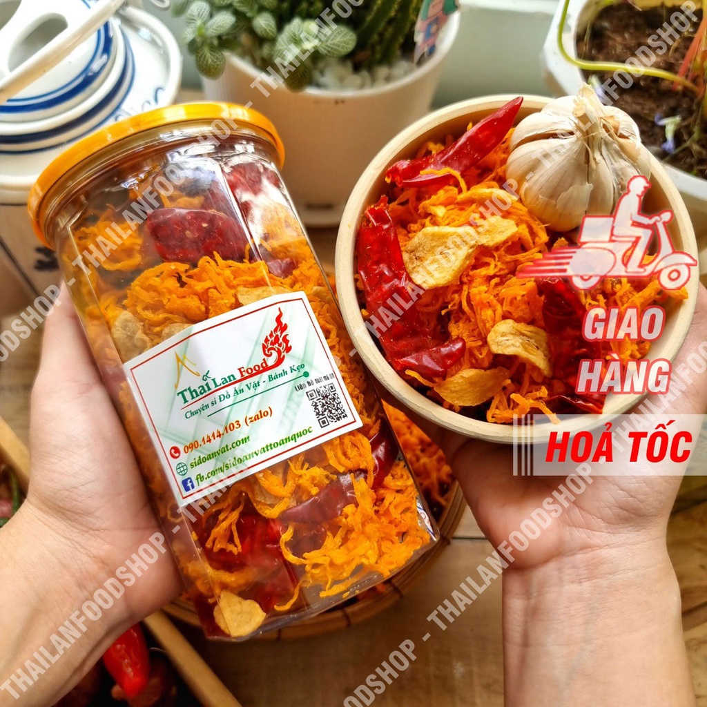 Khô Gà Bơ Tỏi Giòn Ngon Không Bột - Lon 300gr