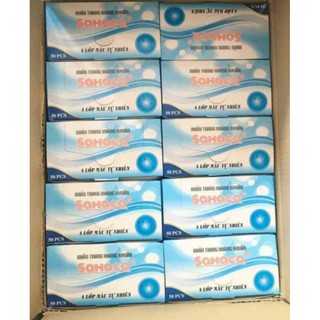[Hộp 50 Cái]-Khẩu Trang Y Tế 4 Lớp Kháng Khuẩn Sahaco