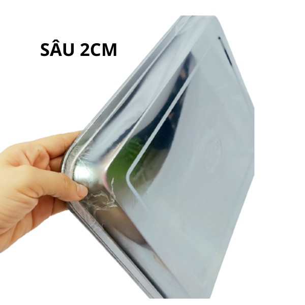 {Giá cực sốc}Khay inox cao cấp sâu 2cm nhiều size đựng thực phẩm