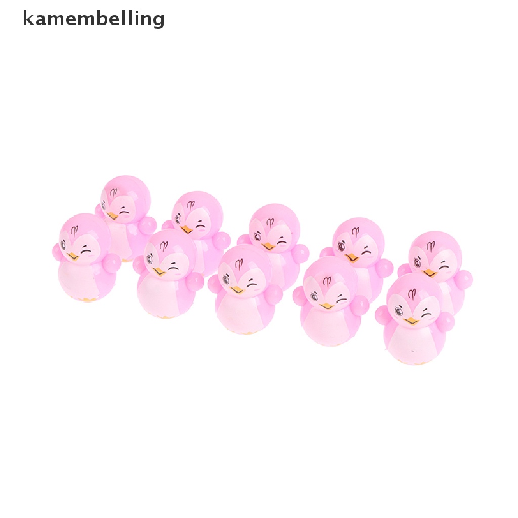 Set 10 Đồ Chơi Lật Đật Mini Giúp Giảm Căng Thẳng Họa Tiết Hoạt Hình Vui Nhộn