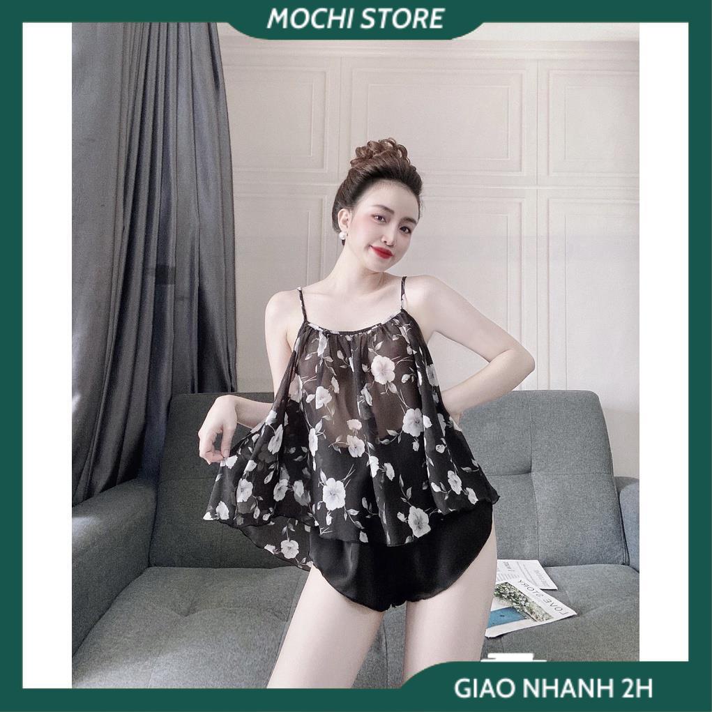 Đồ Mặc Nhà, Đồ Bộ Ngủ , Bộ Áo 2 Dây Voan Hoa Quần Cọc Chất Lụa Màu Trơn Mềm Mịn Form Dáng Rộng Dưới 60kg Mặc Vừa. | BigBuy360 - bigbuy360.vn